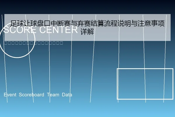 足球让球盘口中断赛与弃赛结算流程说明与注意事项详解